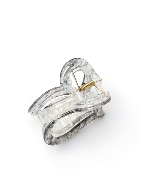 colleca la（コレカラ）の「クリアマーブル ハートバンスクリップ（バレッタ/ヘアクリップ・レディース・ブラウン/ブラック・FREE）」の8枚目の写真