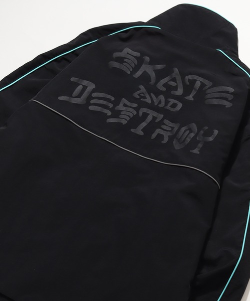 THRASHER(スラッシャー)の「【THRASHER/スラッシャー】ナイロンタスラン パイピングブルゾン(ナイロンジャケット・メンズ・ブラック/ホワイト・LL/M/L)」の4枚目の写真