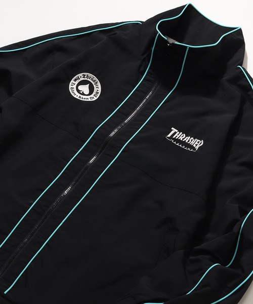 THRASHER(スラッシャー)の「【THRASHER/スラッシャー】ナイロンタスラン パイピングブルゾン(ナイロンジャケット・メンズ・ブラック/ホワイト・LL/M/L)」の3枚目の写真