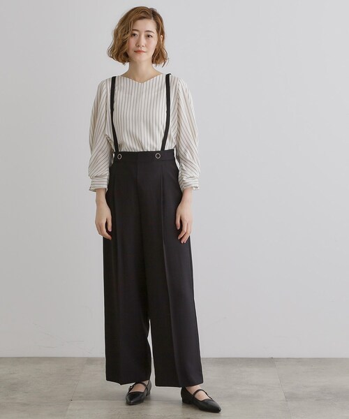 grove（グローブ）の「2WAYショルダーストラップワイドパンツ（その他パンツ・レディース・ブラック/ブラウン系/グレー・02/03/01/05/04）」の21枚目の写真