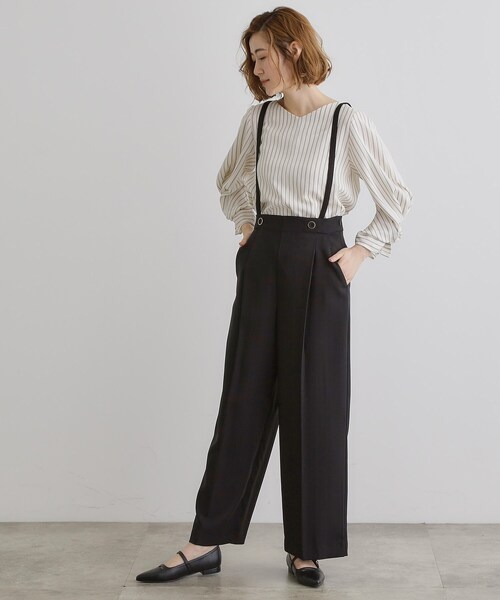 grove（グローブ）の「2WAYショルダーストラップワイドパンツ（その他パンツ・レディース・ブラック/ブラウン系/グレー・02/03/01/05/04）」の20枚目の写真