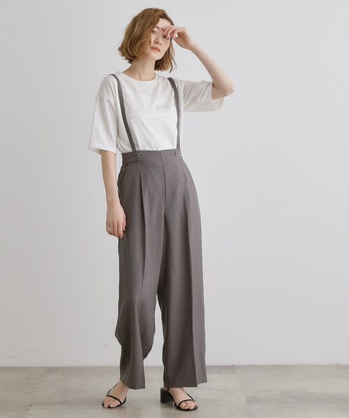 grove（グローブ）の「2WAYショルダーストラップワイドパンツ（その他パンツ・レディース・ブラック/ブラウン系/グレー・02/03/01/05/04）」の14枚目の写真