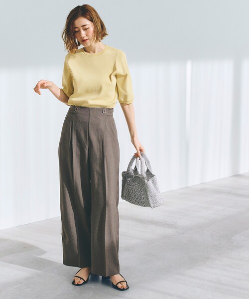 grove（グローブ）の「2WAYショルダーストラップワイドパンツ（その他パンツ・レディース・ブラック/ブラウン系/グレー・02/03/01/05/04）」の13枚目の写真