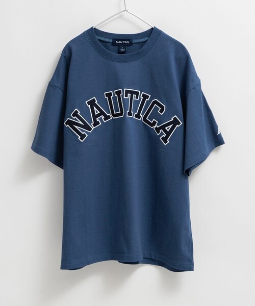 NAUTICA(ノーティカ)の「【NAUTICA/ノーティカ】ロゴアップリケ半袖Tシャツ25SS(Tシャツ/カットソー・キッズ・オフホワイト/ブラック/ブルー/グリーン・S/M/L/XL)」の4枚目の写真