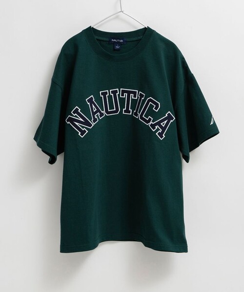 NAUTICA(ノーティカ)の「【NAUTICA/ノーティカ】ロゴアップリケ半袖Tシャツ25SS(Tシャツ/カットソー・キッズ・オフホワイト/ブラック/ブルー/グリーン・S/M/L/XL)」の3枚目の写真