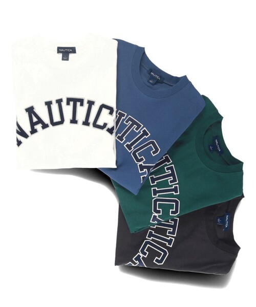 NAUTICA(ノーティカ)の「【NAUTICA/ノーティカ】ロゴアップリケ半袖Tシャツ25SS(Tシャツ/カットソー・キッズ・オフホワイト/ブラック/ブルー/グリーン・S/M/L/XL)」の10枚目の写真