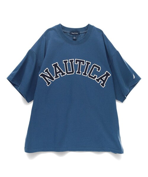 NAUTICA(ノーティカ)の「【NAUTICA/ノーティカ】ロゴアップリケ半袖Tシャツ25SS(Tシャツ/カットソー・キッズ・オフホワイト/ブラック/ブルー/グリーン・S/M/L/XL)」の8枚目の写真