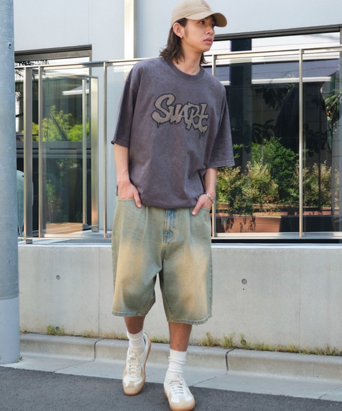 WEGO（ウィゴー）の「WEGO/イージーバギーデニムショーツ（デニムパンツ・メンズ・スカイブルー/コバルトブルー/ブラック系2/グレー・SMALL/MEDIUM/LARGE）」の10枚目の写真