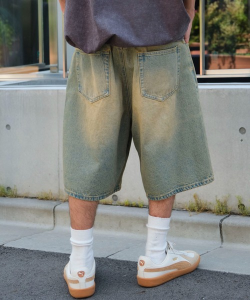 WEGO（ウィゴー）の「WEGO/イージーバギーデニムショーツ（デニムパンツ・メンズ・スカイブルー/コバルトブルー/ブラック系2/グレー・SMALL/MEDIUM/LARGE）」の21枚目の写真