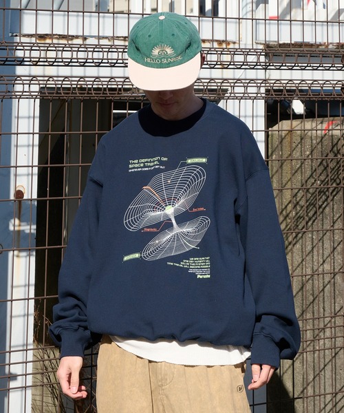 Perushu(ペルーシュ)の「Retro assort print draw code sweat レトロアソートプリントドローコードスウェット(スウェット・メンズ・ブラック/ライトグレー/レッド/ネイビー・LARGE/MEDIUM)」の12枚目の写真