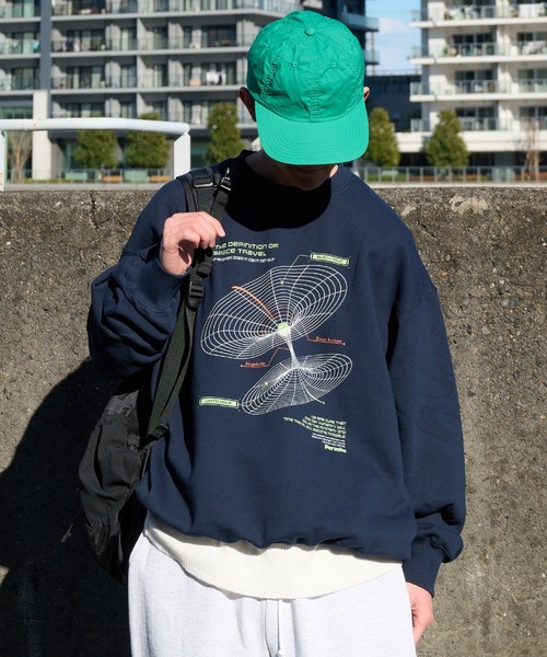 Perushu(ペルーシュ)の「Retro assort print draw code sweat レトロアソートプリントドローコードスウェット(スウェット・メンズ・ブラック/ライトグレー/レッド/ネイビー・LARGE/MEDIUM)」の7枚目の写真