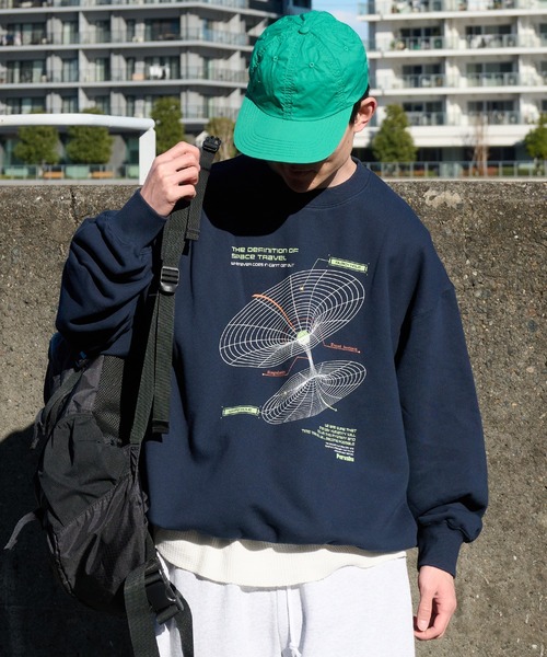 Perushu(ペルーシュ)の「Retro assort print draw code sweat レトロアソートプリントドローコードスウェット(スウェット・メンズ・ブラック/ライトグレー/レッド/ネイビー・LARGE/MEDIUM)」の8枚目の写真