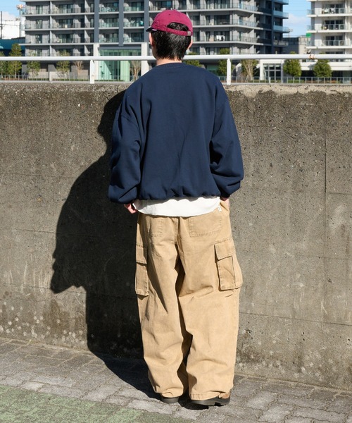 Perushu(ペルーシュ)の「Retro assort print draw code sweat レトロアソートプリントドローコードスウェット(スウェット・メンズ・ブラック/ライトグレー/レッド/ネイビー・LARGE/MEDIUM)」の17枚目の写真