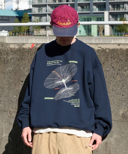 Perushu(ペルーシュ)の「Retro assort print draw code sweat レトロアソートプリントドローコードスウェット(スウェット・メンズ・ブラック/ライトグレー/レッド/ネイビー・LARGE/MEDIUM)」の15枚目の写真