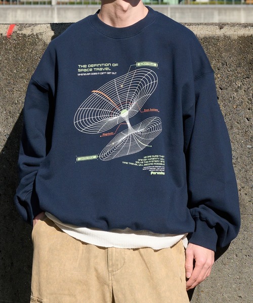 Perushu(ペルーシュ)の「Retro assort print draw code sweat レトロアソートプリントドローコードスウェット(スウェット・メンズ・ブラック/ライトグレー/レッド/ネイビー・LARGE/MEDIUM)」の10枚目の写真