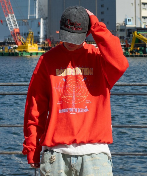 Perushu(ペルーシュ)の「Retro assort print draw code sweat レトロアソートプリントドローコードスウェット(スウェット・メンズ・ブラック/ライトグレー/レッド/ネイビー・LARGE/MEDIUM)」の22枚目の写真