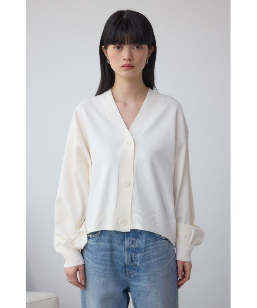 AZUL by moussy(アズールバイマウジー)の「コクーンシルエットカーディガン(カーディガン/ボレロ・レディース・アイボリー/ブラック/ブルー・SMALL/MEDIUM)」の19枚目の写真