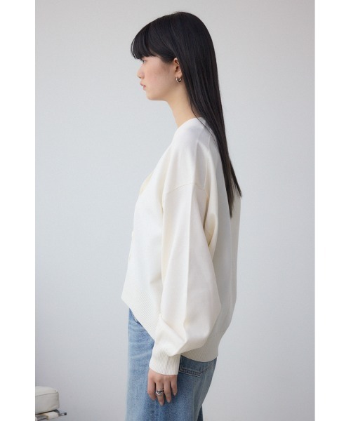 AZUL by moussy(アズールバイマウジー)の「コクーンシルエットカーディガン(カーディガン/ボレロ・レディース・アイボリー/ブラック/ブルー・SMALL/MEDIUM)」の20枚目の写真