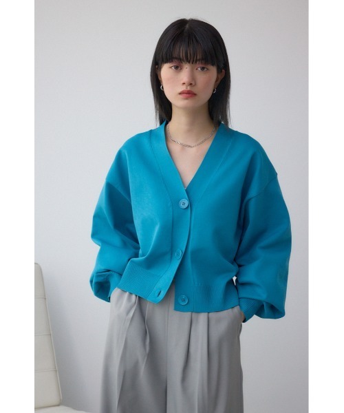 AZUL by moussy(アズールバイマウジー)の「コクーンシルエットカーディガン(カーディガン/ボレロ・レディース・アイボリー/ブラック/ブルー・SMALL/MEDIUM)」の6枚目の写真