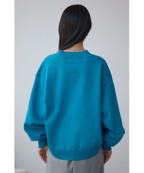 AZUL by moussy(アズールバイマウジー)の「コクーンシルエットカーディガン(カーディガン/ボレロ・レディース・アイボリー/ブラック/ブルー・SMALL/MEDIUM)」の10枚目の写真