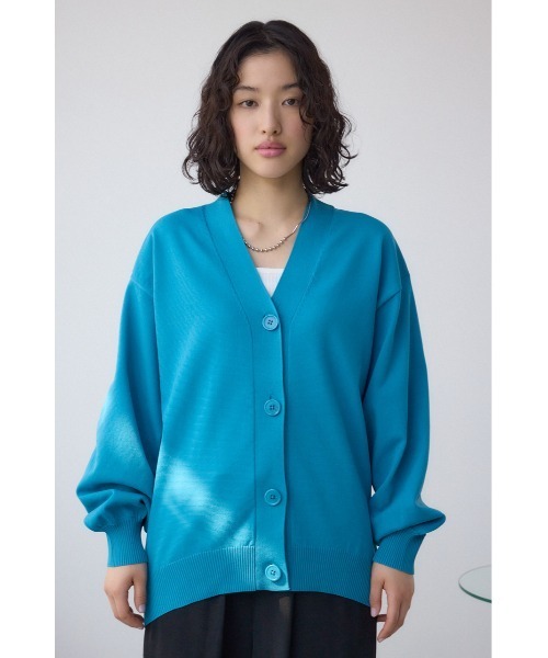 AZUL by moussy(アズールバイマウジー)の「コクーンシルエットカーディガン(カーディガン/ボレロ・レディース・アイボリー/ブラック/ブルー・SMALL/MEDIUM)」の14枚目の写真