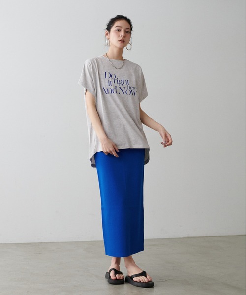 LARUTA(ラルータ)の「【LARUTA】汗染み防止バックスリットロゴT(Tシャツ/カットソー・レディース・ライトグレー/ブラウン/オフホワイト/スミクロ・FREE)」の18枚目の写真
