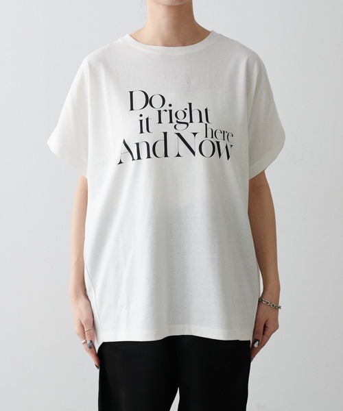 LARUTA(ラルータ)の「【LARUTA】汗染み防止バックスリットロゴT(Tシャツ/カットソー・レディース・ライトグレー/ブラウン/オフホワイト/スミクロ・FREE)」の16枚目の写真