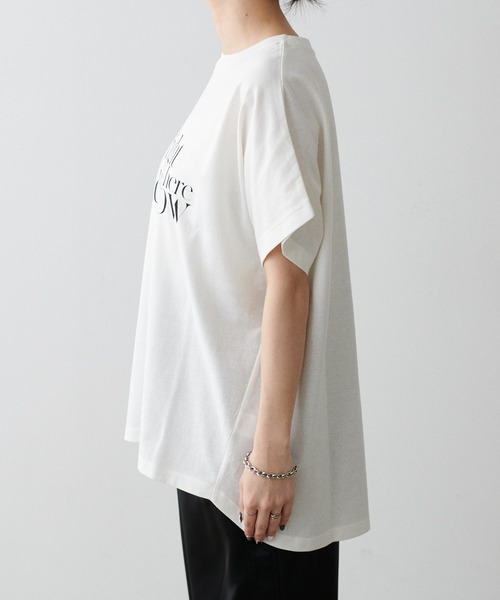 LARUTA(ラルータ)の「【LARUTA】汗染み防止バックスリットロゴT(Tシャツ/カットソー・レディース・ライトグレー/ブラウン/オフホワイト/スミクロ・FREE)」の10枚目の写真