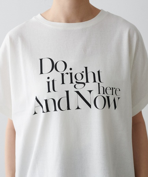 LARUTA(ラルータ)の「【LARUTA】汗染み防止バックスリットロゴT(Tシャツ/カットソー・レディース・ライトグレー/ブラウン/オフホワイト/スミクロ・FREE)」の5枚目の写真