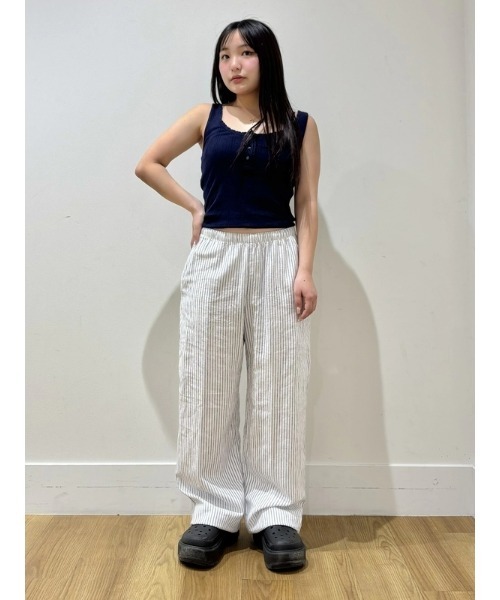 GAP（ギャップ）の「リネンブレンド イージーワイドヘムパンツ（その他パンツ・レディース・ブルー/ブラック・L/XXS/XS/M/S）」の7枚目の写真