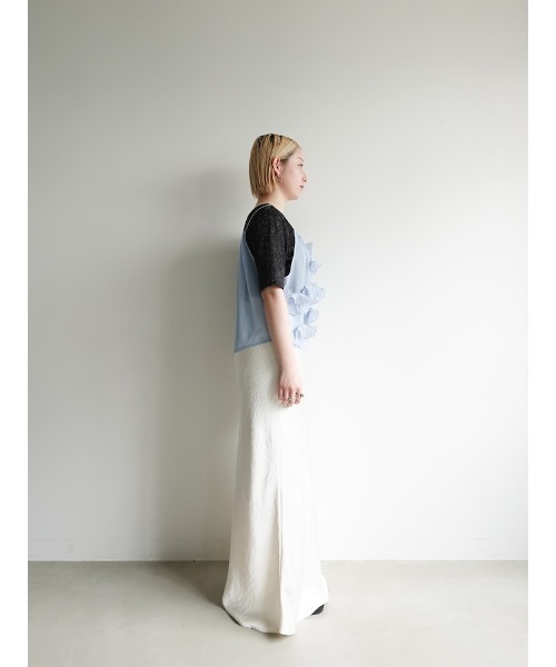 sahara(サハラ)の「Drawstring Flower Motif Camisole/ドローストリングフラワーモチーフキャミソール(キャミソール・レディース・ブラック/ライトブルー/その他・FREE)」の22枚目の写真