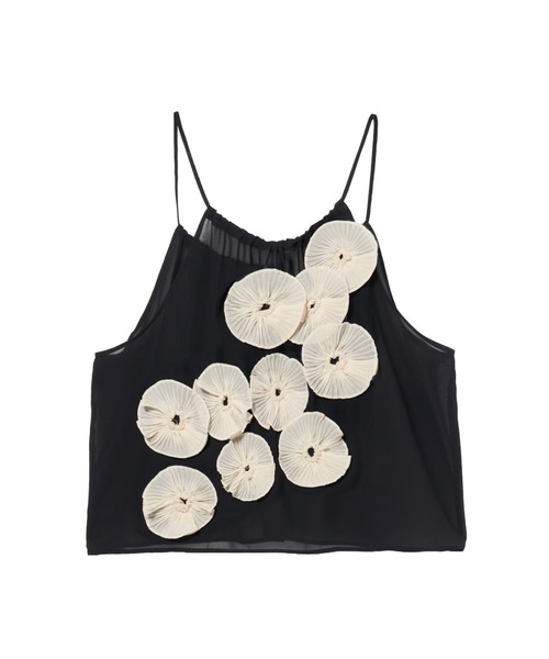 Drawstring Flower Motif Camisole/ドローストリングフラワー