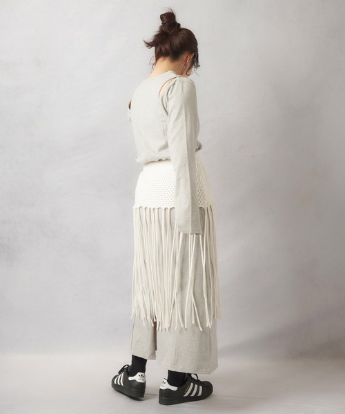 Lull（ルル）の「【Lull / ルル】2WAYカットアウトスリーブワンピース（ワンピース・レディース・ブラック/杢グレー・ONESIZE）」の16枚目の写真