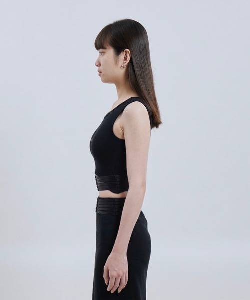 Seivson(セイヴソン)の「【 Seivson 】ZOZO 記念ベルトストラップブラトップ(ベスト・レディース・ブラック・SMALL/MEDIUM)」の3枚目の写真