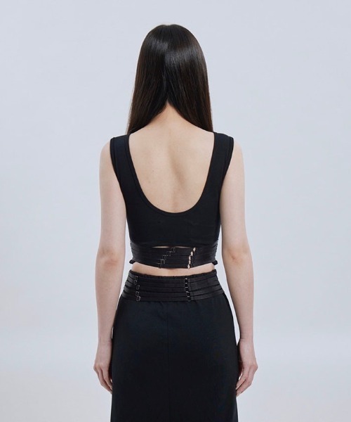 Seivson(セイヴソン)の「【 Seivson 】ZOZO 記念ベルトストラップブラトップ(ベスト・レディース・ブラック・SMALL/MEDIUM)」の4枚目の写真