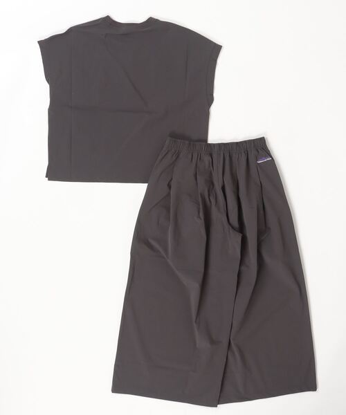 THOUSAND MILE（サウザンドマイル）の「THOUSAND MILE/サウザンドマイル　フレンチスリーブシャツ＆ワイドパンツ セットアップ+バッグ（3点セット）　FRENCH SLEEVE SHIRT&WIDE PANTS SET（セットアップ・レディース・ブラック/ブルーグレー/チャコールグレー・FREE）」の4枚目の写真