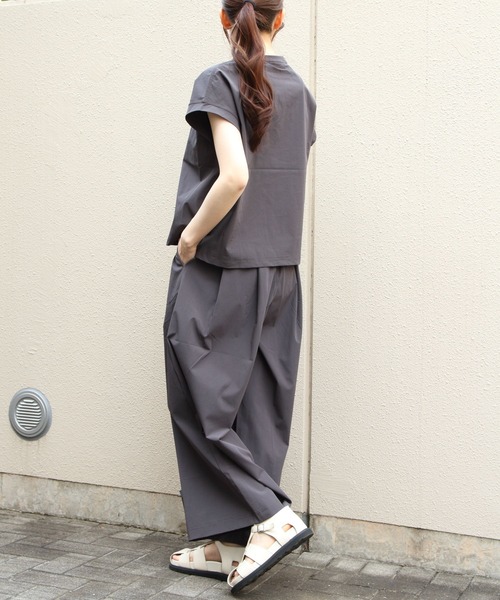 THOUSAND MILE　フレンチスリーブシャツ＆ロングパンツ　セットアップ THOUSAND MILE/サウザンドマイル フレンチスリーブシャツ
