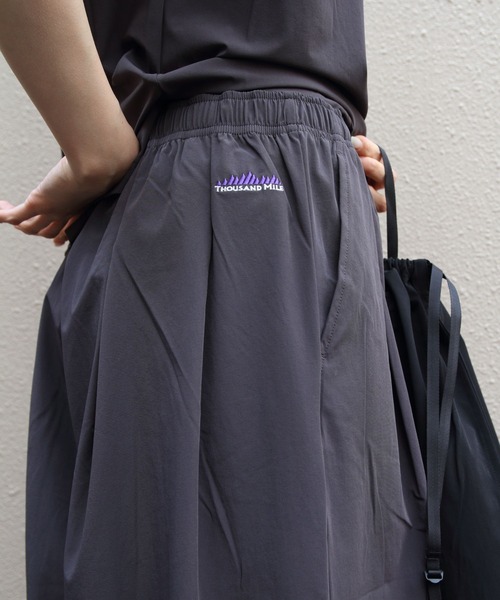 THOUSAND MILE（サウザンドマイル）の「THOUSAND MILE/サウザンドマイル　フレンチスリーブシャツ＆ワイドパンツ セットアップ+バッグ（3点セット）　FRENCH SLEEVE SHIRT&WIDE PANTS SET（セットアップ・レディース・ブラック/ブルーグレー/チャコールグレー・FREE）」の9枚目の写真