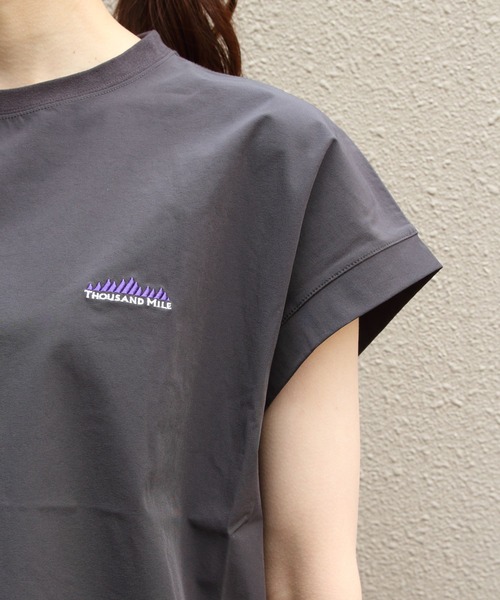 THOUSAND MILE（サウザンドマイル）の「THOUSAND MILE/サウザンドマイル　フレンチスリーブシャツ＆ワイドパンツ セットアップ+バッグ（3点セット）　FRENCH SLEEVE SHIRT&WIDE PANTS SET（セットアップ・レディース・ブラック/ブルーグレー/チャコールグレー・FREE）」の7枚目の写真