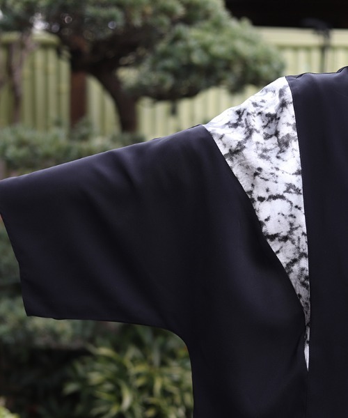 REZEN（リゼン）の「霞柄切替半袖シャツ（シャツ/ブラウス・メンズ・ライトグレー/パープル/ブラック・MEDIUM/LARGE）」の12枚目の写真