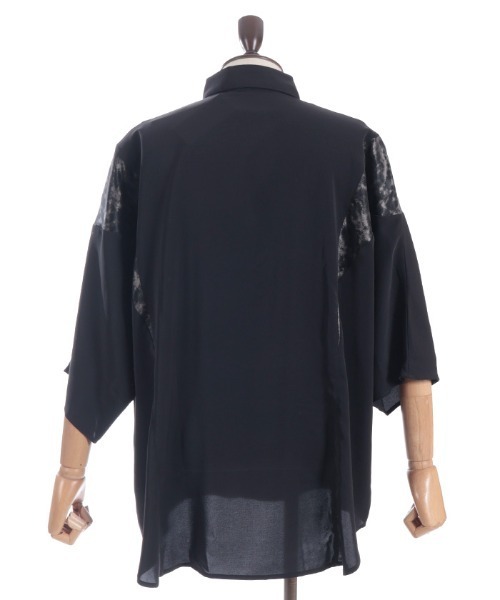 REZEN（リゼン）の「霞柄切替半袖シャツ（シャツ/ブラウス・メンズ・ライトグレー/パープル/ブラック・MEDIUM/LARGE）」の16枚目の写真