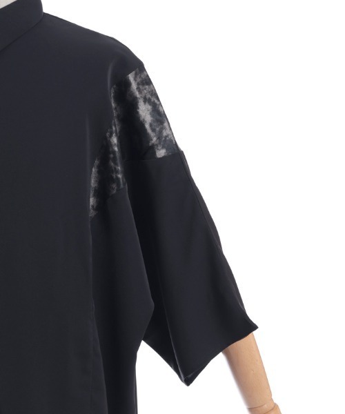 REZEN（リゼン）の「霞柄切替半袖シャツ（シャツ/ブラウス・メンズ・ライトグレー/パープル/ブラック・MEDIUM/LARGE）」の20枚目の写真