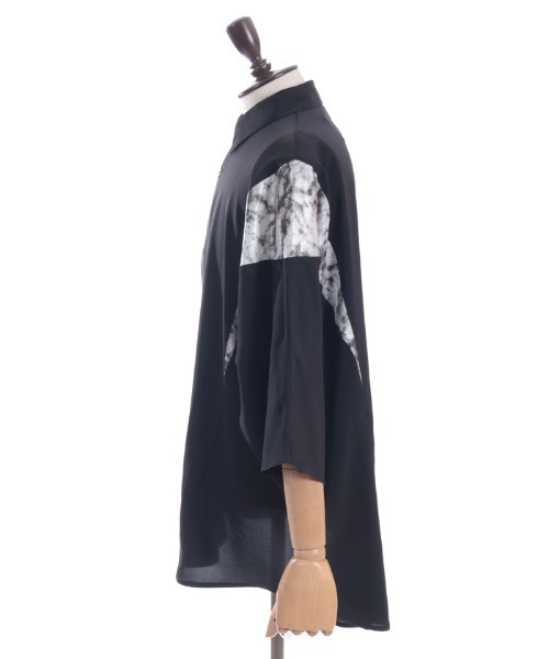 REZEN（リゼン）の「霞柄切替半袖シャツ（シャツ/ブラウス・メンズ・ライトグレー/パープル/ブラック・MEDIUM/LARGE）」の22枚目の写真