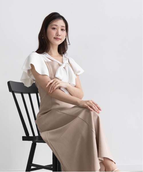 RANDA（ランダ）の「ボウタイリボンニットトップス（ニット/セーター・レディース・ホワイト/ライム/ブラック・FREE）」の14枚目の写真