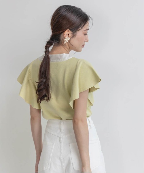 RANDA（ランダ）の「ボウタイリボンニットトップス（ニット/セーター・レディース・ホワイト/ライム/ブラック・FREE）」の17枚目の写真