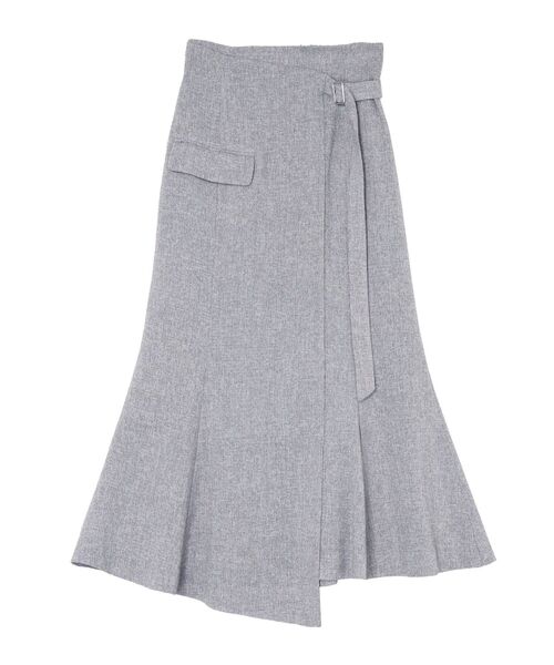 LAGUNAMOON ツイードウエストアシメナローフレアスカート ツイードウエストアシメナローフレアスカート（スカート