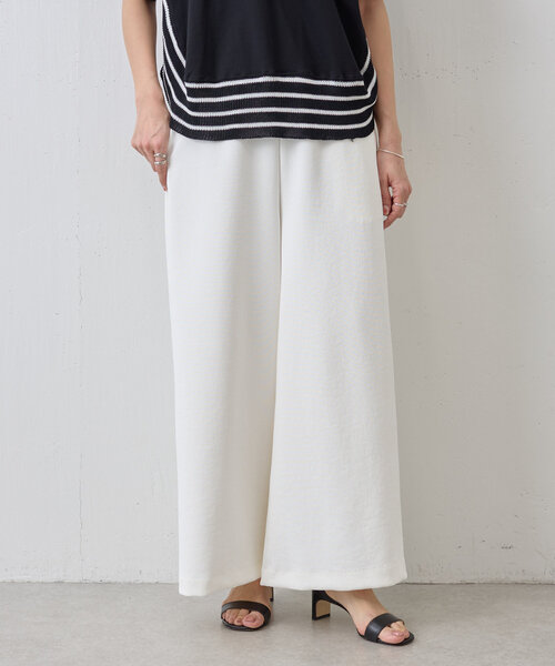 BEARDSLEY（ビアズリー）の「ピケジャージーパンツ（その他パンツ・レディース・ホワイト/ブラック・FREE）」の3枚目の写真