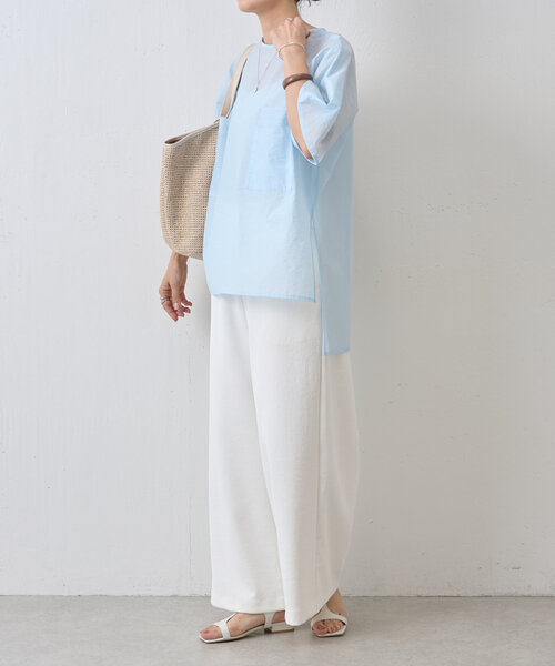 BEARDSLEY（ビアズリー）の「ピケジャージーパンツ（その他パンツ・レディース・ホワイト/ブラック・FREE）」の6枚目の写真