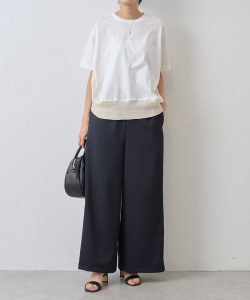 BEARDSLEY（ビアズリー）の「ピケジャージーパンツ（その他パンツ・レディース・ホワイト/ブラック・FREE）」の10枚目の写真