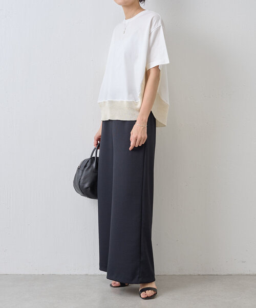 BEARDSLEY（ビアズリー）の「ピケジャージーパンツ（その他パンツ・レディース・ホワイト/ブラック・FREE）」の11枚目の写真